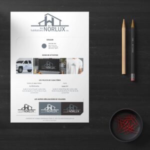 Mini charte graphique pour l'entreprise en construction les habitations nörlux