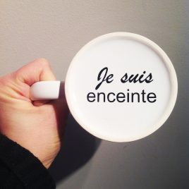 Autocollant pour tasse annonce de grossesse