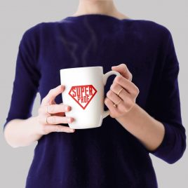 Autocollant pour tasse super prof. Cadeau professeur