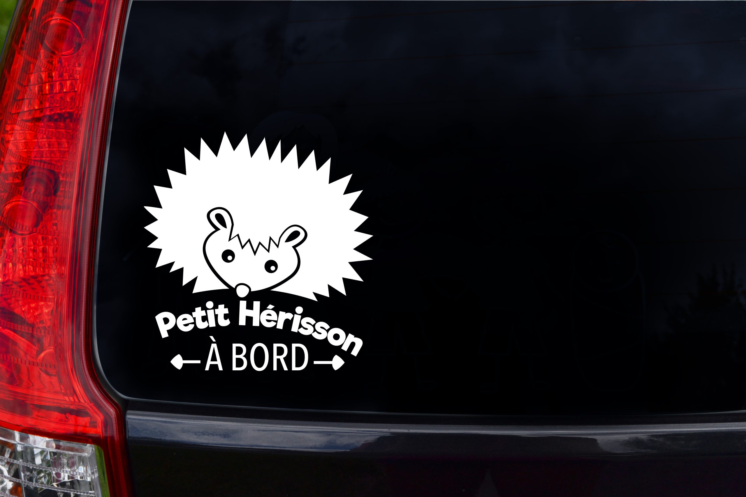 Autocollant bébé à bord petit hérisson