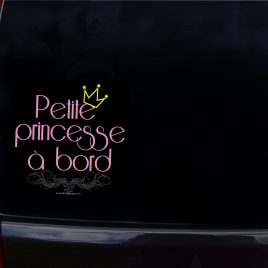Autocollant bébé à bord petite princesse à bord