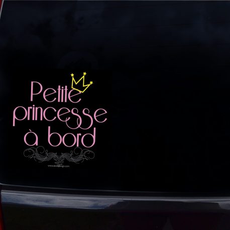 Autocollant bébé à bord petite princesse à bord
