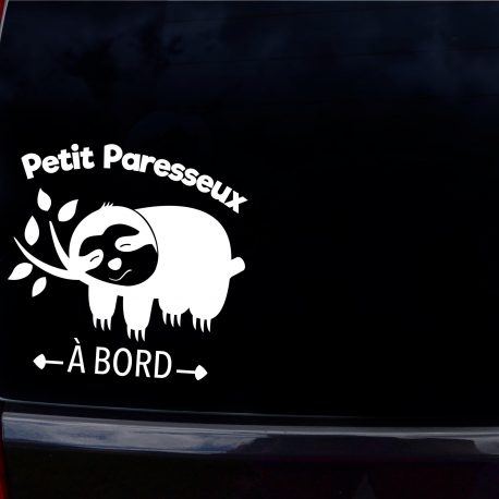 Autocollant bébé à bord petit paresseux