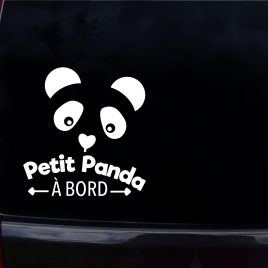 Autocollant bébé à bord petit panda
