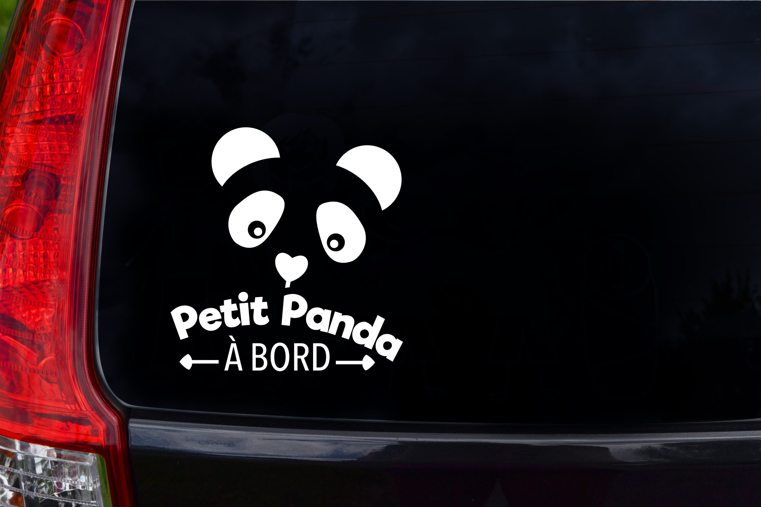 Autocollant bébé à bord petit panda