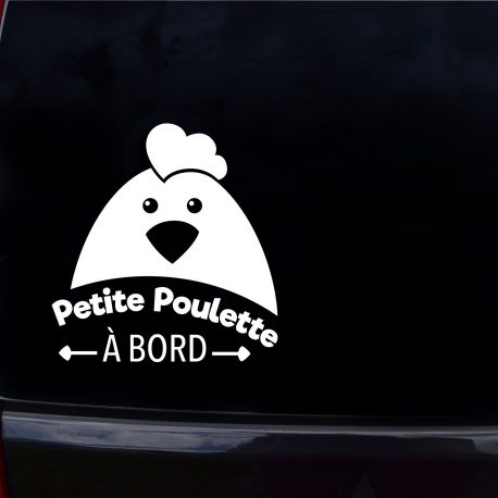 Autocollant bébé à bord petite poulette