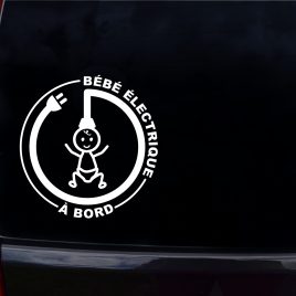 Autocollant bébé à bord voiture électrique