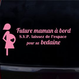 Autocollant bébé à bord future maman à bord