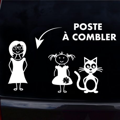 Autocollant pour voiture poste à combler