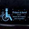 Autocollant bébé à bord prince handicapé
