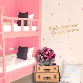 autocollant mural petite dormeuse grande rêveuse