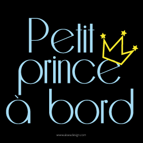 Autocollant bébé à bord petit prince à bord
