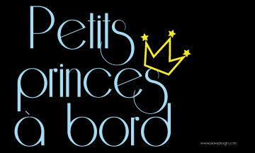 Autocollant bébé à bord petits princes à bord