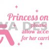 Autocollant bébé à bord princesse handicapée