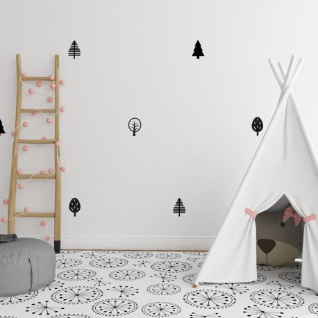 Autocollants muraux arbres scandinaves
