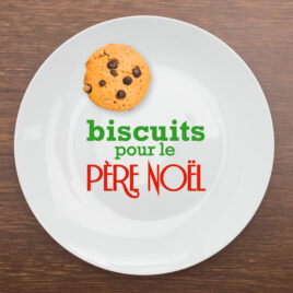 Autocollant assiette du Père Noël