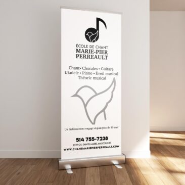 Roll-up pour l'école de chant Marie-Pier Perreault