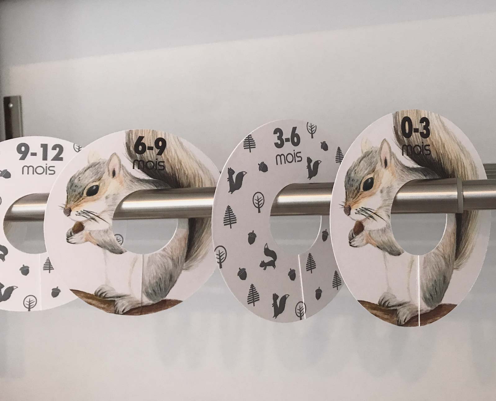 séparateurs garde-robe écureuils