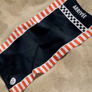 Serviette de plage fils d'arrivé, piste de course