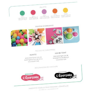 planche de branding pour logo de Roxanne L'éparpillée