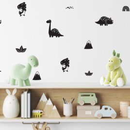 photo couverture autocollants muraux dinosaures