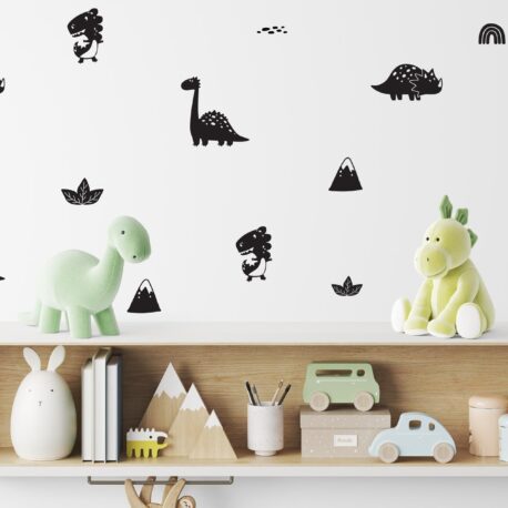 photo couverture autocollants muraux dinosaures