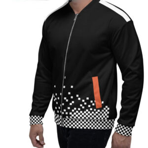 Blouson aviateur pour la collection Bertrand Godin de profil