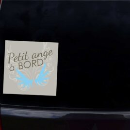 autocollant pour voiture petit ange à bord bleu