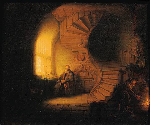 Philosophe en méditation de Rembrandt