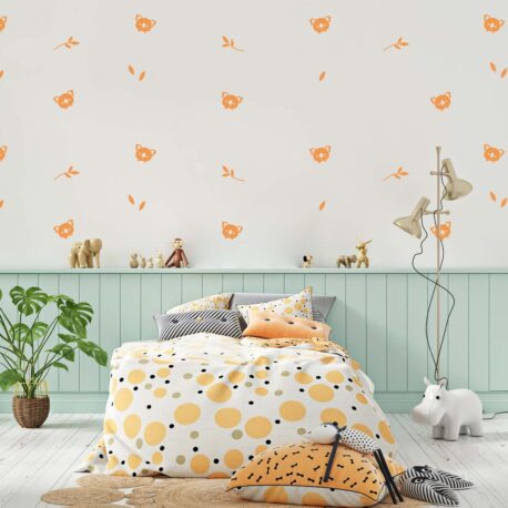 Autocollants muraux de koalas orange