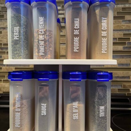 Étiquettes pour contenant d'épices Tupperware