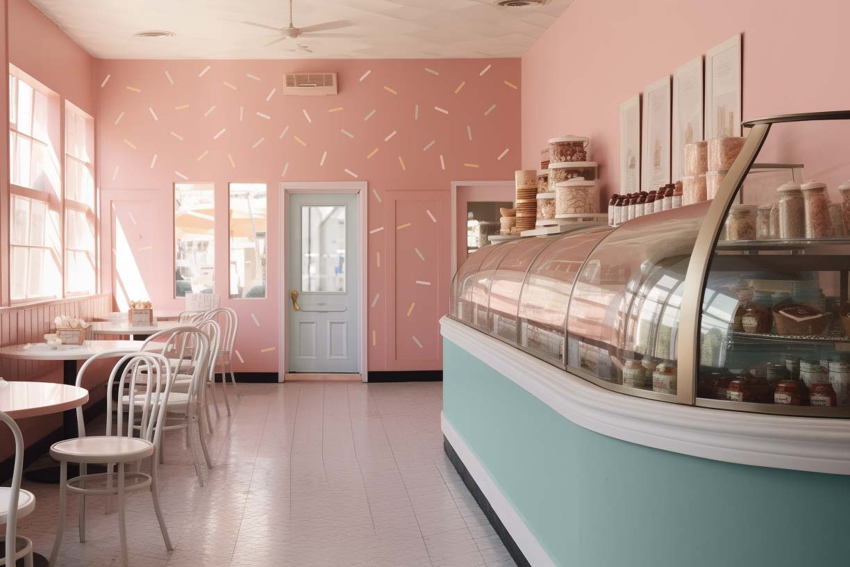 Autocollants muraux pour une pâtisserie