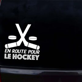 Autocollant pour voiture pour hockey mom en français