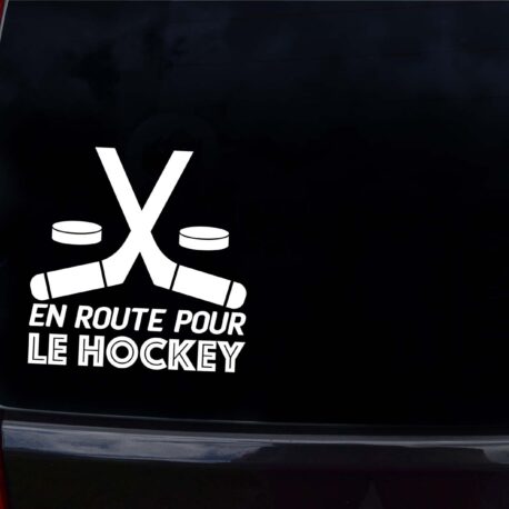 Autocollant pour voiture pour hockey mom en français
