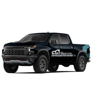 Exemple de lettrage de véhicule pour l'entreprise Gestion groupe Gravel