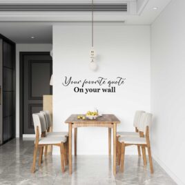 autocollants muraux personnalisés avec la phrase de votre choix.