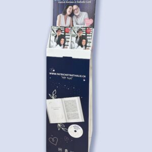 Présentoir de livres destinés au Jean-Coutu.